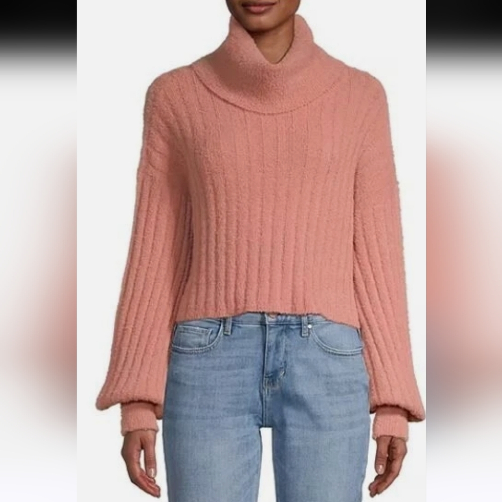 Arizona Jean Company Soft Pink Cowl Neck Sweater